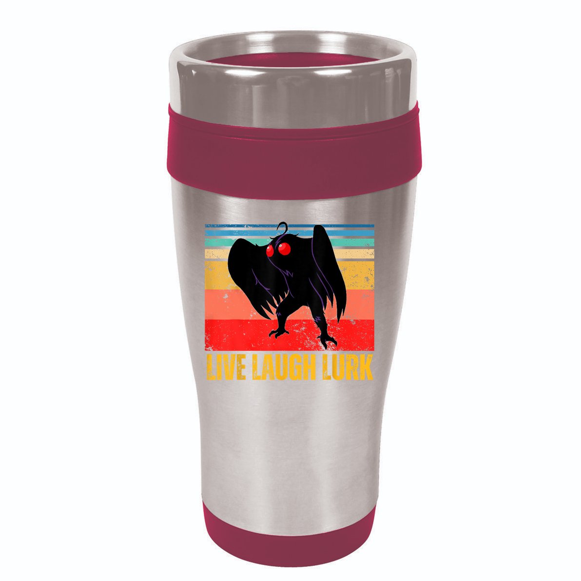 Mothman Live Laugh Lurk 16oz Travel Tumbler