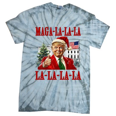 Maga La La La Donald Trump Potus 47 Ugly Christmas Sweater Tie-Dye T-Shirt