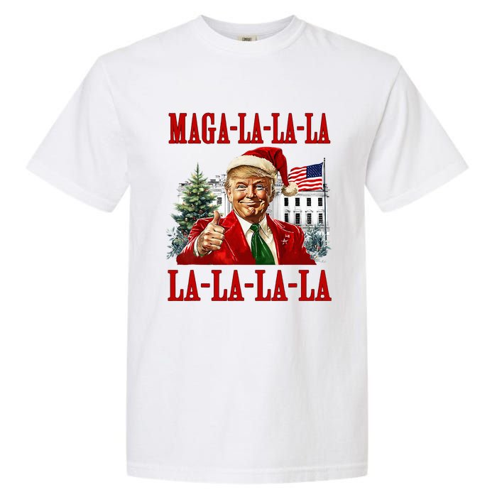 Maga La La La Donald Trump Potus 47 Ugly Christmas Sweater Garment-Dyed Heavyweight T-Shirt