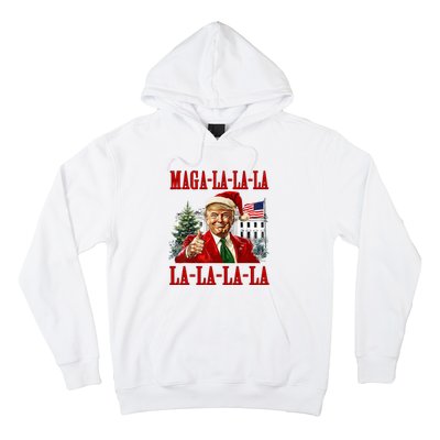 Maga La La La Donald Trump Potus 47 Ugly Christmas Sweater Hoodie