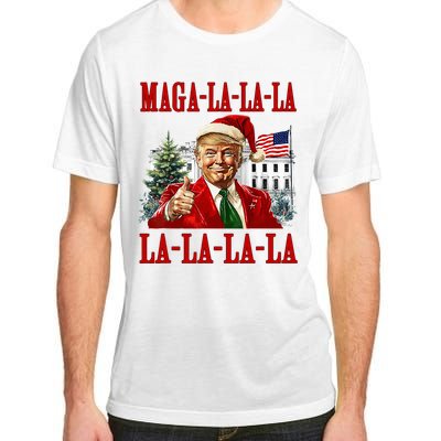 Maga La La La Donald Trump Potus 47 Ugly Christmas Sweater Adult ChromaSoft Performance T-Shirt