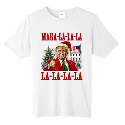 Maga La La La Donald Trump Potus 47 Ugly Christmas Sweater Tall Fusion ChromaSoft Performance T-Shirt