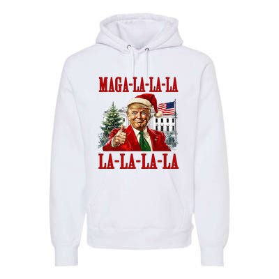 Maga La La La Donald Trump Potus 47 Ugly Christmas Sweater Premium Hoodie