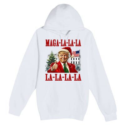 Maga La La La Donald Trump Potus 47 Ugly Christmas Sweater Premium Pullover Hoodie