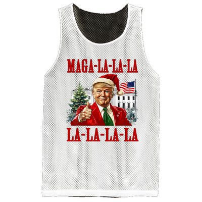 Maga La La La Donald Trump Potus 47 Ugly Christmas Sweater Mesh Reversible Basketball Jersey Tank