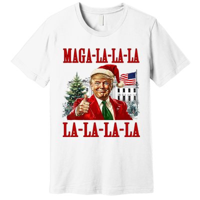 Maga La La La Donald Trump Potus 47 Ugly Christmas Sweater Premium T-Shirt