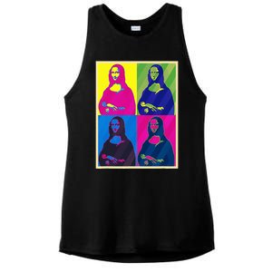 Mona Lisa Leonardo Da Vinci Pop Art Graphic Ladies PosiCharge Tri-Blend Wicking Tank