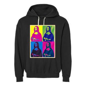 Mona Lisa Leonardo Da Vinci Pop Art Graphic Garment-Dyed Fleece Hoodie