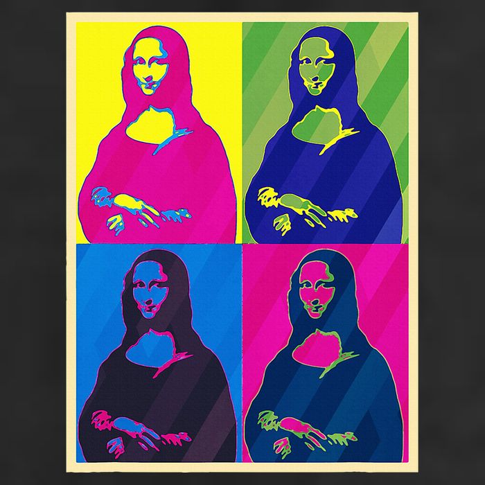 Mona Lisa Leonardo Da Vinci Pop Art Graphic 7 Panel Mesh Trucker Snapback Hat