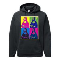 Mona Lisa Leonardo Da Vinci Pop Art Graphic Performance Fleece Hoodie