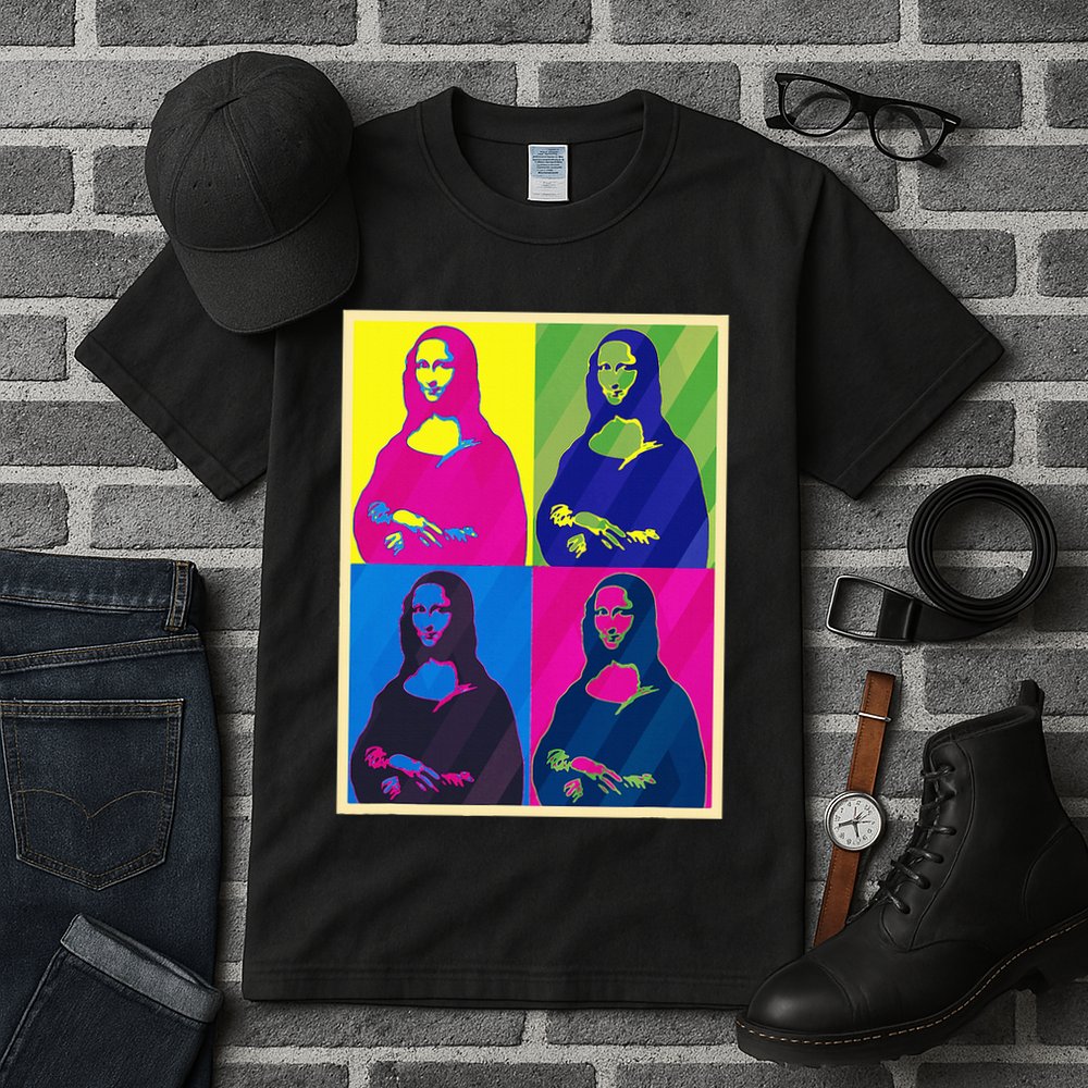 Mona Lisa Leonardo Da Vinci Pop Art Graphic Tall T-Shirt