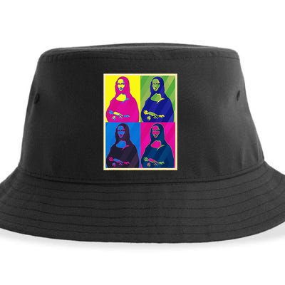 Mona Lisa Leonardo Da Vinci Pop Art Graphic Sustainable Bucket Hat