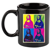 Mona Lisa Leonardo Da Vinci Pop Art Graphic 11oz C Handle Ceramic Mug