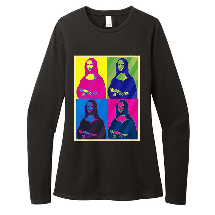 Mona Lisa Leonardo Da Vinci Pop Art Graphic Womens CVC Long Sleeve Shirt