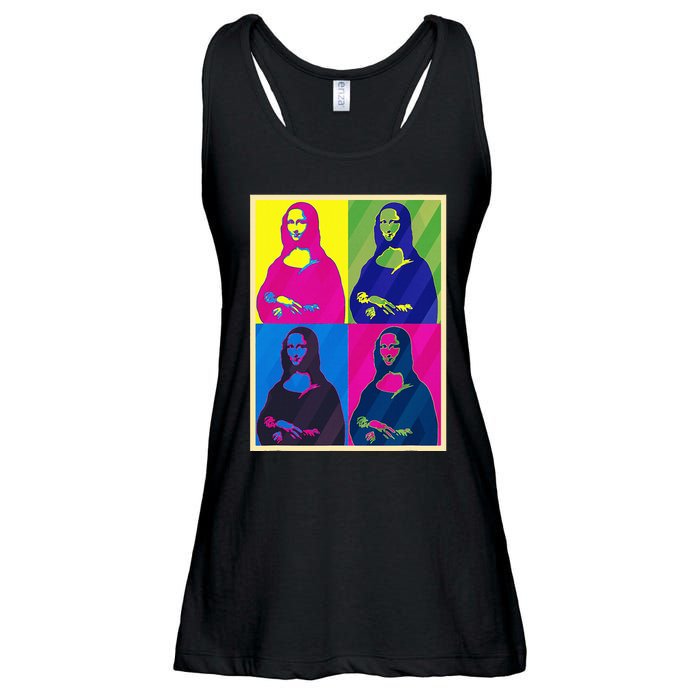 Mona Lisa Leonardo Da Vinci Pop Art Graphic Ladies Essential Flowy Tank