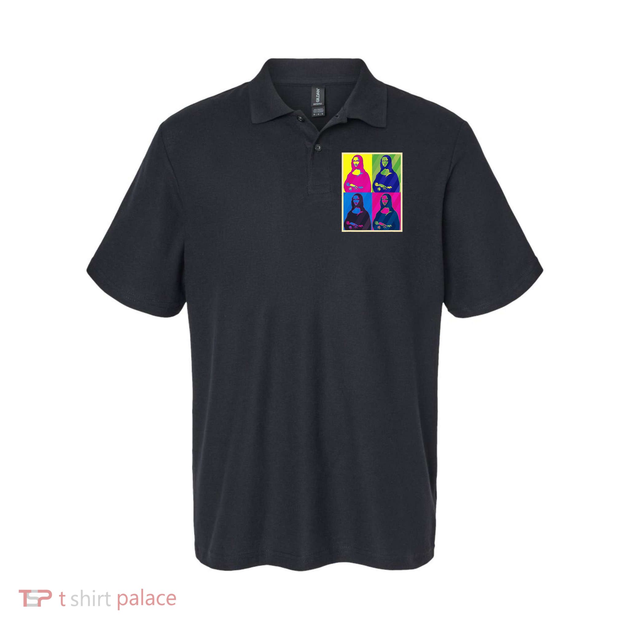 Mona Lisa Leonardo Da Vinci Pop Art Graphic Polo