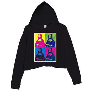 Mona Lisa Leonardo Da Vinci Pop Art Graphic Crop Fleece Hoodie