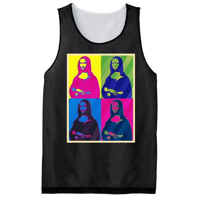 Mona Lisa Leonardo Da Vinci Pop Art Graphic Mesh Reversible Basketball Jersey Tank