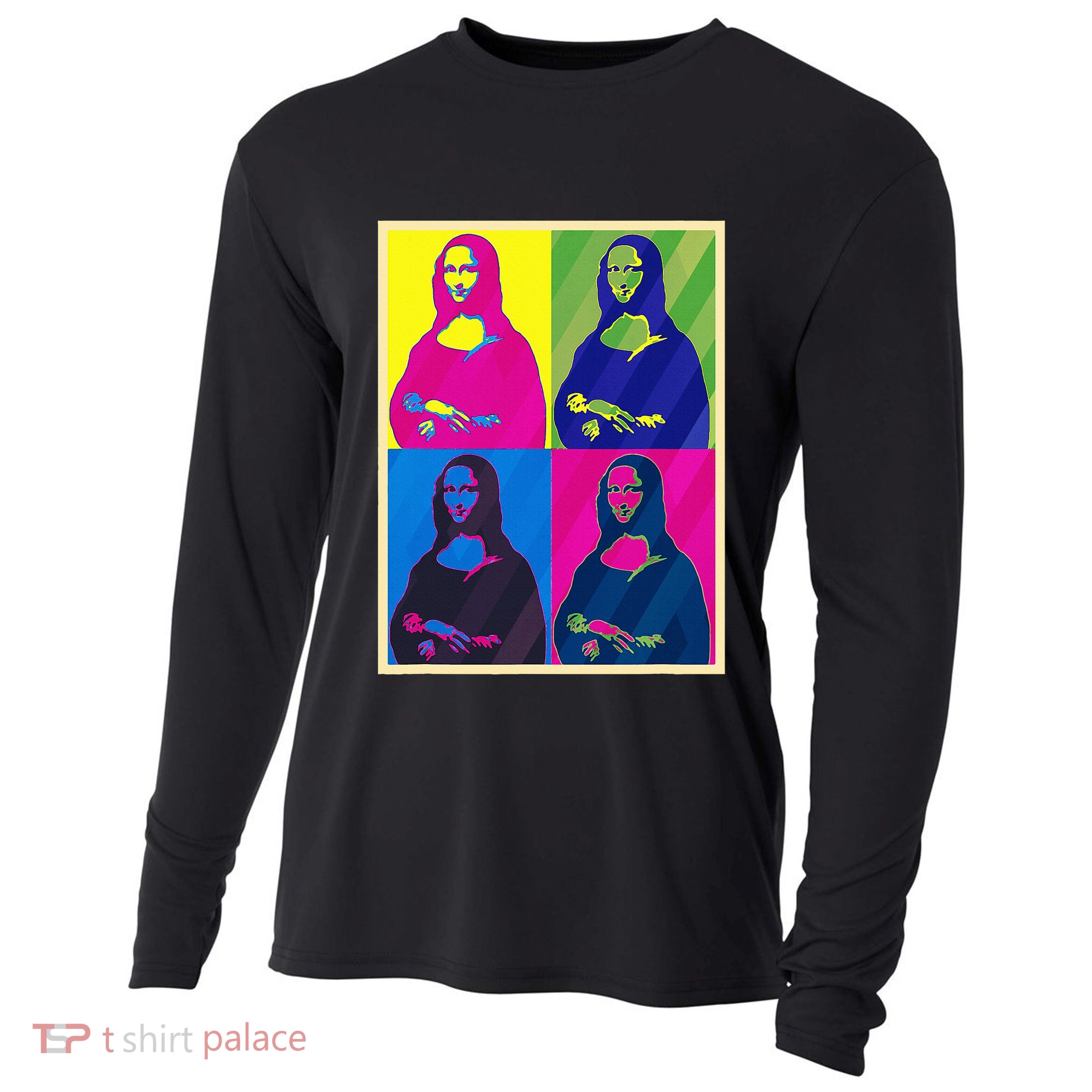 Mona Lisa Leonardo Da Vinci Pop Art Graphic Cooling Performance Long Sleeve Crew