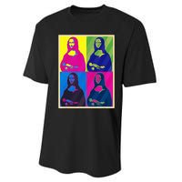 Mona Lisa Leonardo Da Vinci Pop Art Graphic Performance Sprint T-Shirt