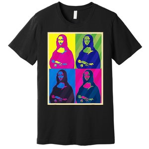 Mona Lisa Leonardo Da Vinci Pop Art Graphic Premium T-Shirt