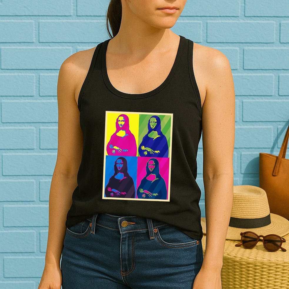 Mona Lisa Leonardo Da Vinci Pop Art Graphic Womens Tank Top