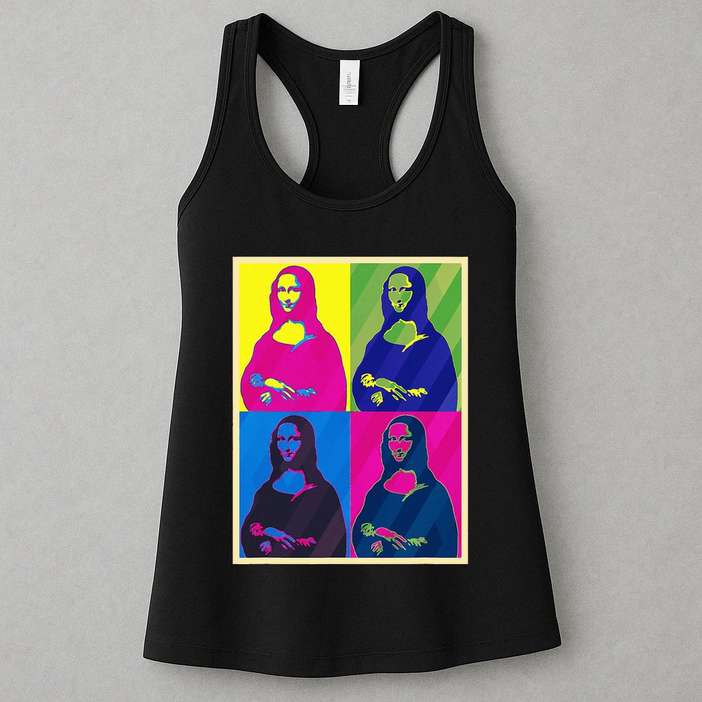 Mona Lisa Leonardo Da Vinci Pop Art Graphic Womens Tank Top