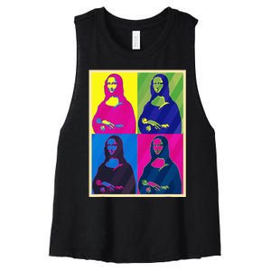 Mona Lisa Leonardo Da Vinci Pop Art Graphic Women's Racerback Cropped Tank