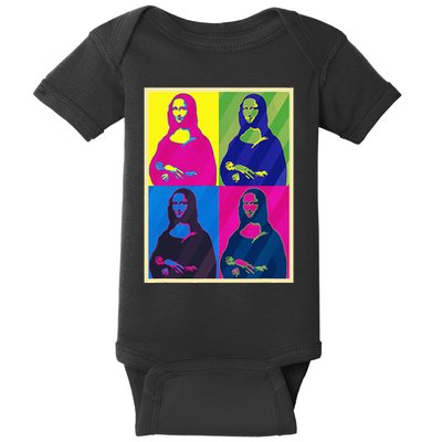 Mona Lisa Leonardo Da Vinci Pop Art Graphic Baby Bodysuit