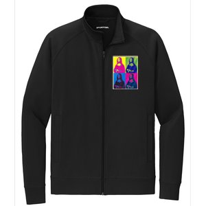 Mona Lisa Leonardo Da Vinci Pop Art Graphic Stretch Full-Zip Cadet Jacket