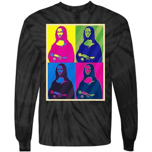 Mona Lisa Leonardo Da Vinci Pop Art Graphic Tie-Dye Long Sleeve Shirt