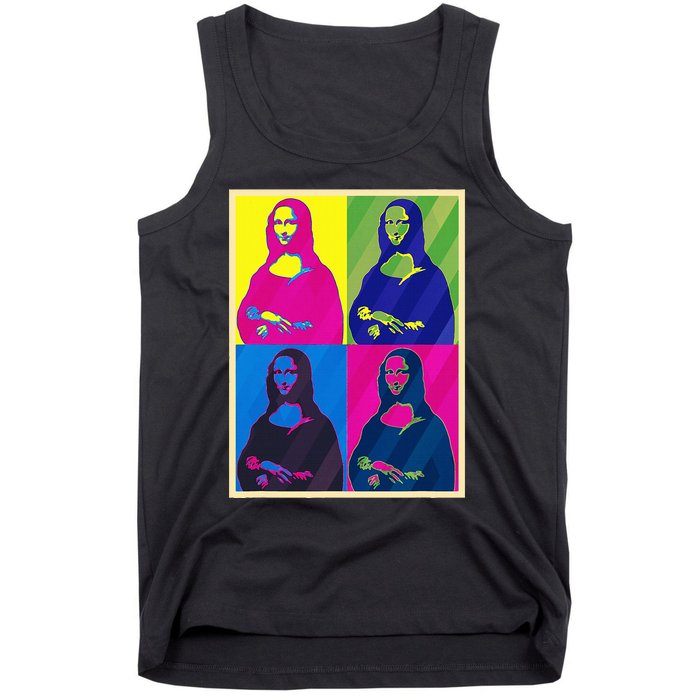 Mona Lisa Leonardo Da Vinci Pop Art Graphic Tank Top