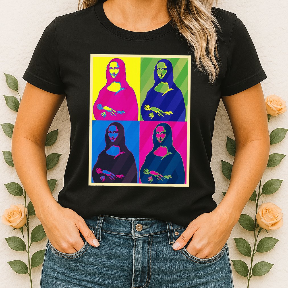 Mona Lisa Leonardo Da Vinci Pop Art Graphic Womens T-Shirt