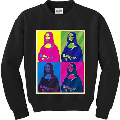 Mona Lisa Leonardo Da Vinci Pop Art Graphic Kids Sweatshirt