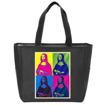 Mona Lisa Leonardo Da Vinci Pop Art Graphic Zip Tote Bag