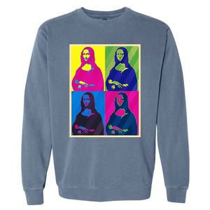 Mona Lisa Leonardo Da Vinci Pop Art Graphic Garment-Dyed Sweatshirt