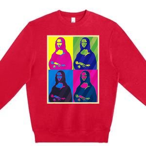 Mona Lisa Leonardo Da Vinci Pop Art Graphic Premium Crewneck Sweatshirt