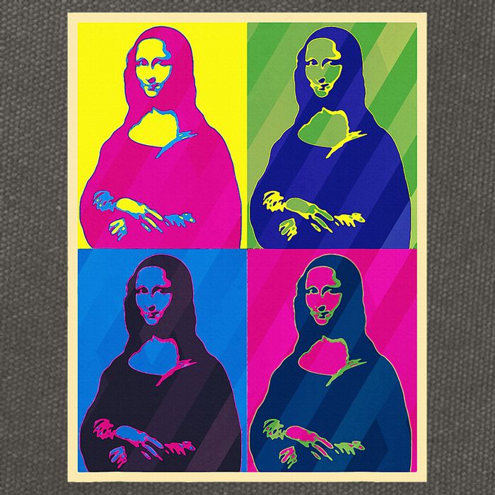 Mona Lisa Leonardo Da Vinci Pop Art Graphic Cotton Canvas Backpack