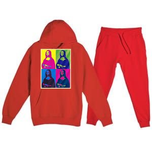 Mona Lisa Leonardo Da Vinci Pop Art Graphic Premium Hooded Sweatsuit Set