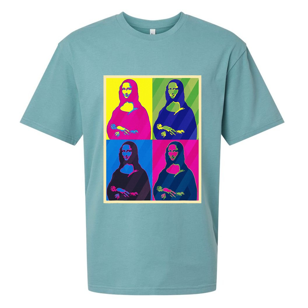 Mona Lisa Leonardo Da Vinci Pop Art Graphic Sueded Cloud Jersey T-Shirt