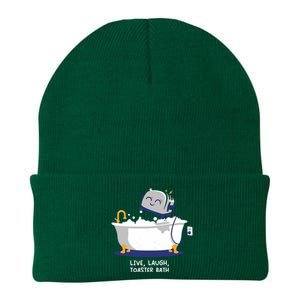 Mandatoryfunday Live Laugh Toaster Bath Knit Cap Winter Beanie