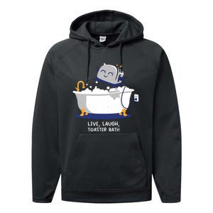 Mandatoryfunday Live Laugh Toaster Bath Performance Fleece Hoodie