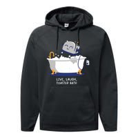 Mandatoryfunday Live Laugh Toaster Bath Performance Fleece Hoodie