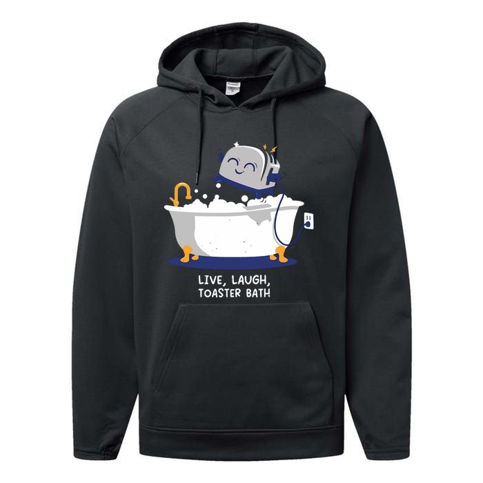 Mandatoryfunday Live Laugh Toaster Bath Performance Fleece Hoodie