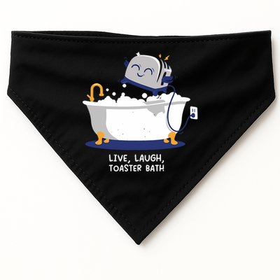 Mandatoryfunday Live Laugh Toaster Bath USA-Made Doggie Bandana