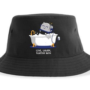 Mandatoryfunday Live Laugh Toaster Bath Sustainable Bucket Hat