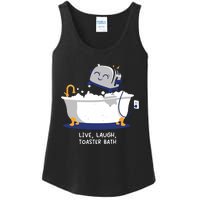 Mandatoryfunday Live Laugh Toaster Bath Ladies Essential Tank