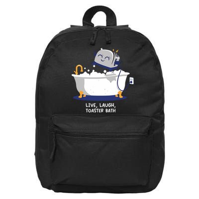 Mandatoryfunday Live Laugh Toaster Bath 16 in Basic Backpack