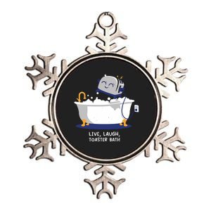 Mandatoryfunday Live Laugh Toaster Bath Metallic Star Ornament