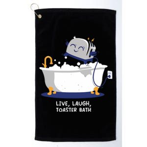 Mandatoryfunday Live Laugh Toaster Bath Platinum Collection Golf Towel